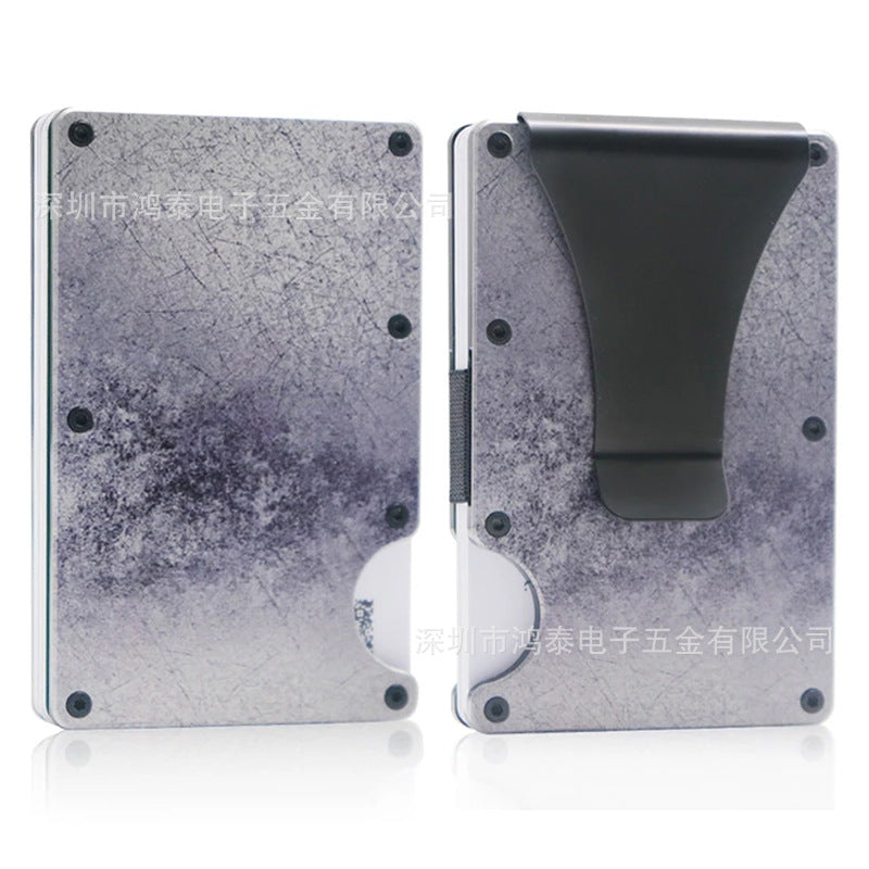 Carbon Fiber Metal Card Holder Wallet  RFID Anti-Theft