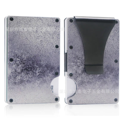 Carbon Fiber Metal Card Holder Wallet  RFID Anti-Theft