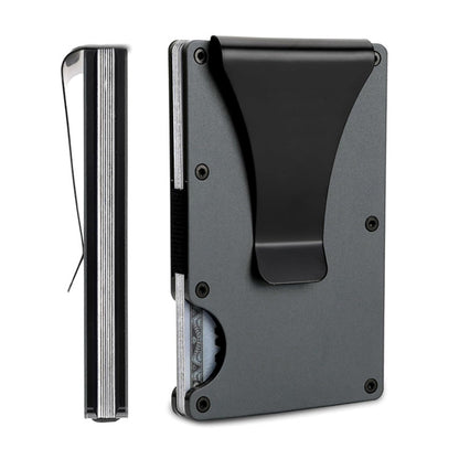 Carbon Fiber Metal Card Holder Wallet  RFID Anti-Theft