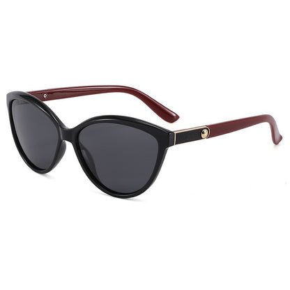 Women's Polarized Retro Leather Inlay Sunglasses  UV Protection Trend