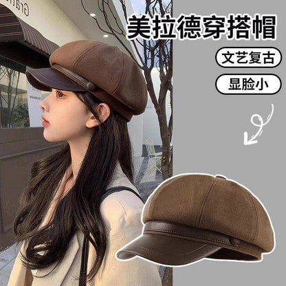 Korean Retro Octagonal Beret Hat