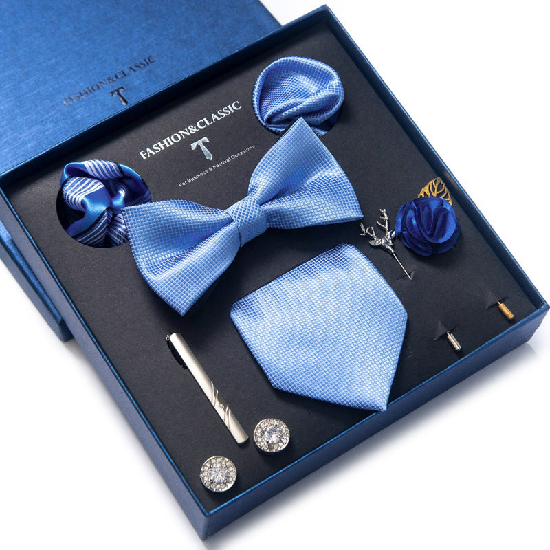 Spot tie set, bow tie, 8 piece set men's accessories