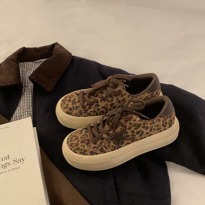 Womens casual lace-up board shoes