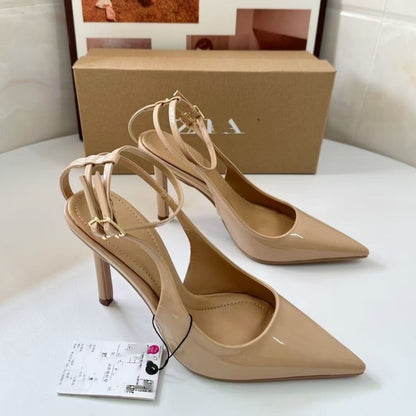 Veloura Royale Hollow Stiletto Pointed Heel Sandals