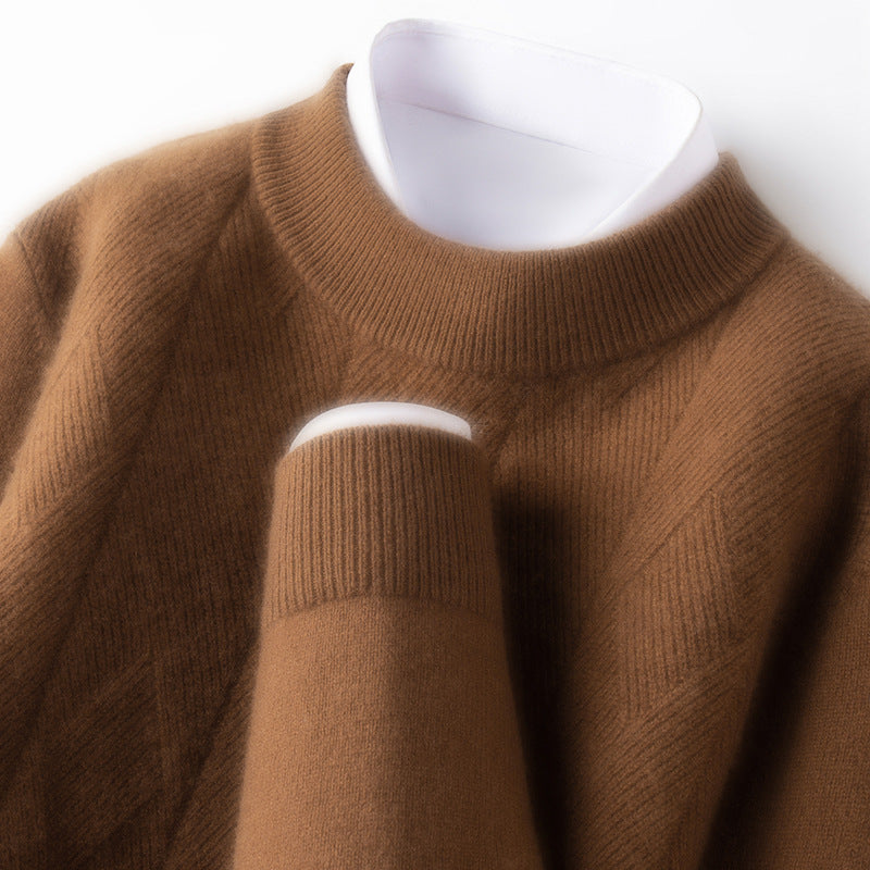 NORDWELL Diamond Jacquard Wool Cashmere Cardigan Men