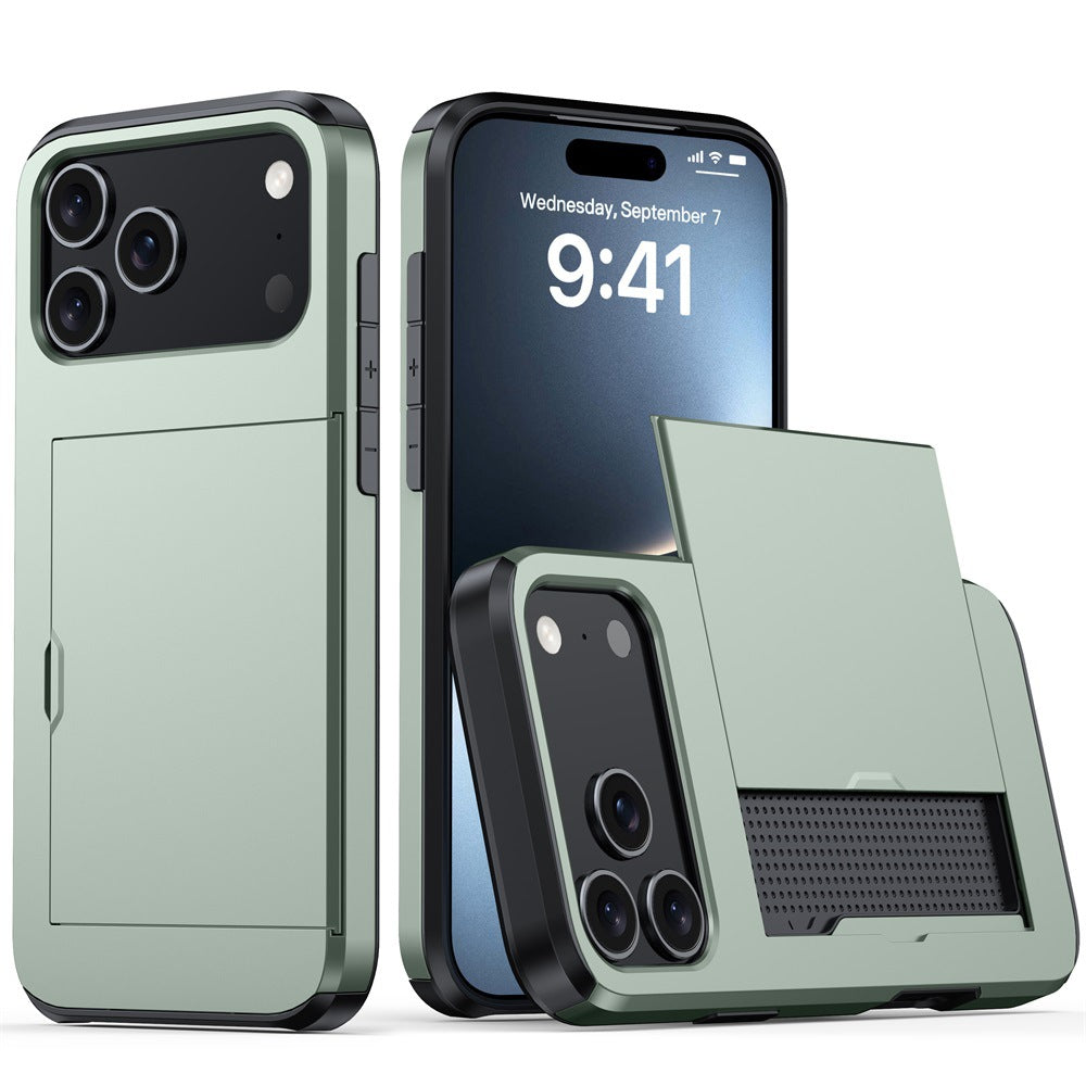 2-in-1 Anti-Drop Wallet Case for iPhone 17 / iPhone 16 / iPhone 15 Pro