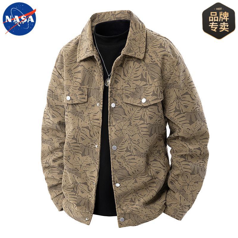 NASA Corduroy Lapel Jacket - Men's Fall Fashion