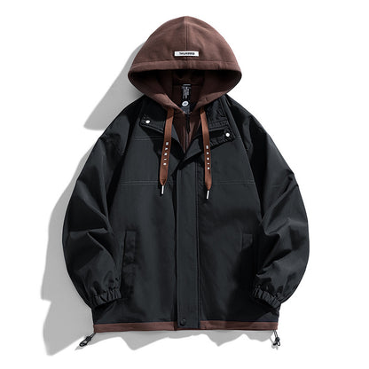 Men's Spring/Autumn Loose Hooded Mountain Jacket