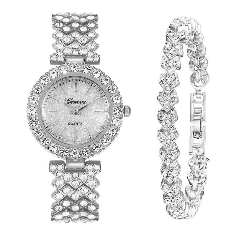 SILVERY LUXE CRYSTAL ROMAN SET