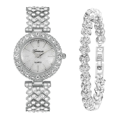 SILVERY LUXE CRYSTAL ROMAN SET