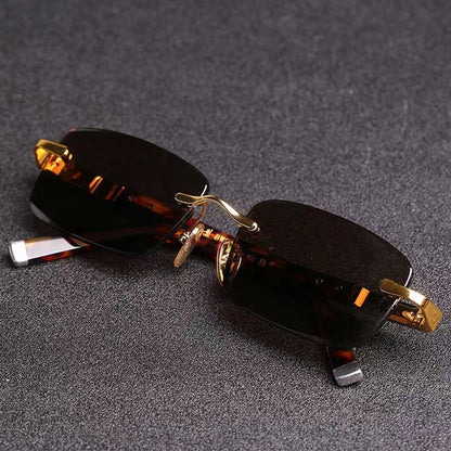 Crystal Edge Verde Luxe Frameless Sunglasses