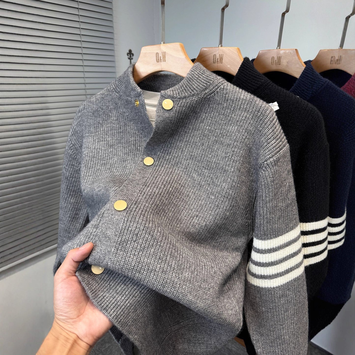 Korean Flex Varsity Knit Jacket