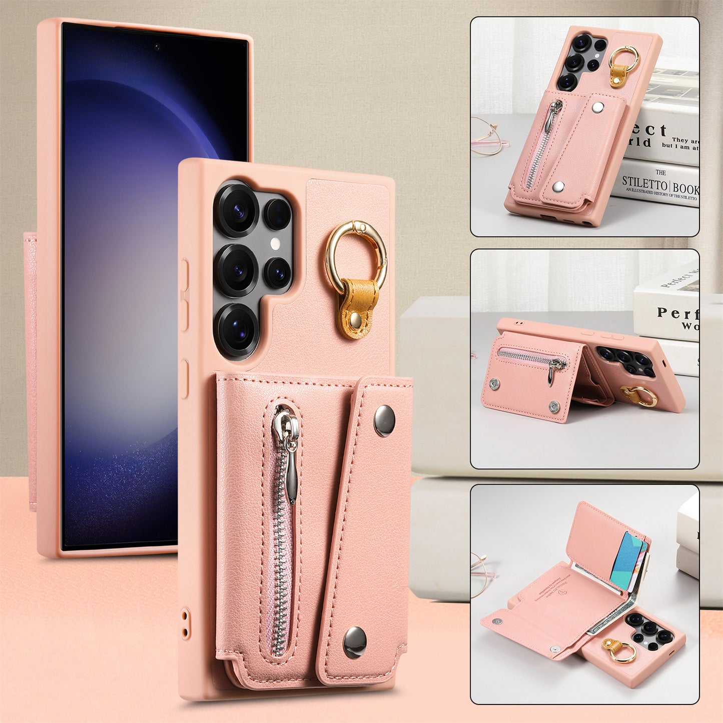 Samsung S25Ultra wallet phone case metal plating