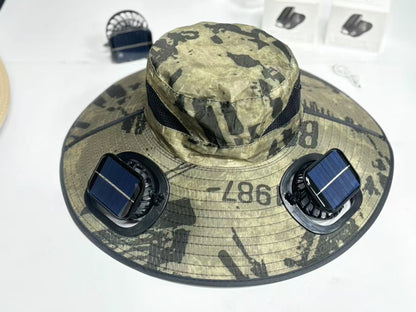 Solar Breeze Pro Solar USB Double Fan Cooling Hat