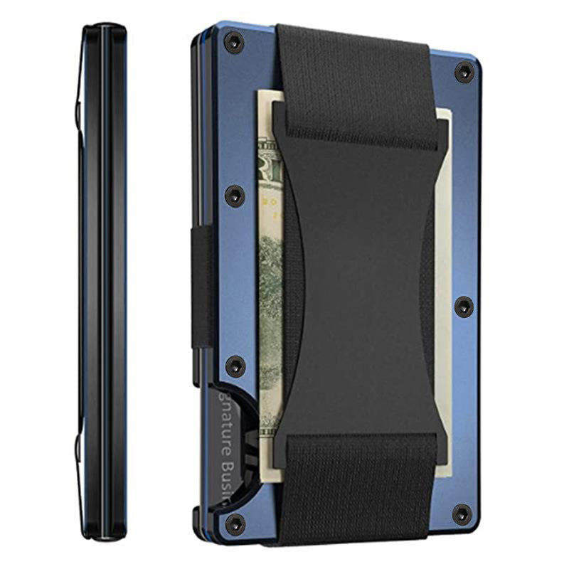 Carbon Fiber Metal Card Holder Wallet  RFID Anti-Theft