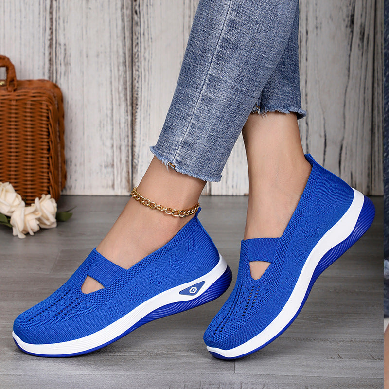 Women's Breathable Woven Slip-On Casual Shoes