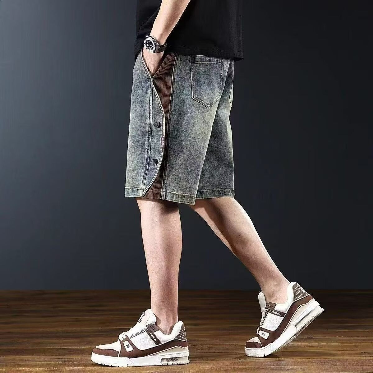 Relaxed Fit Denim Shorts