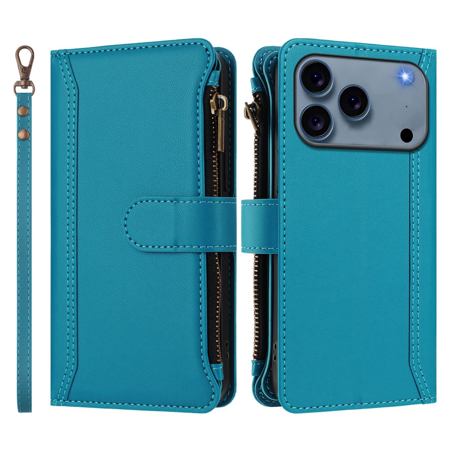 Zip Wallet Solid Series  Zipper Wallet Case for iPhone 17 Pro Max / Apple Phones