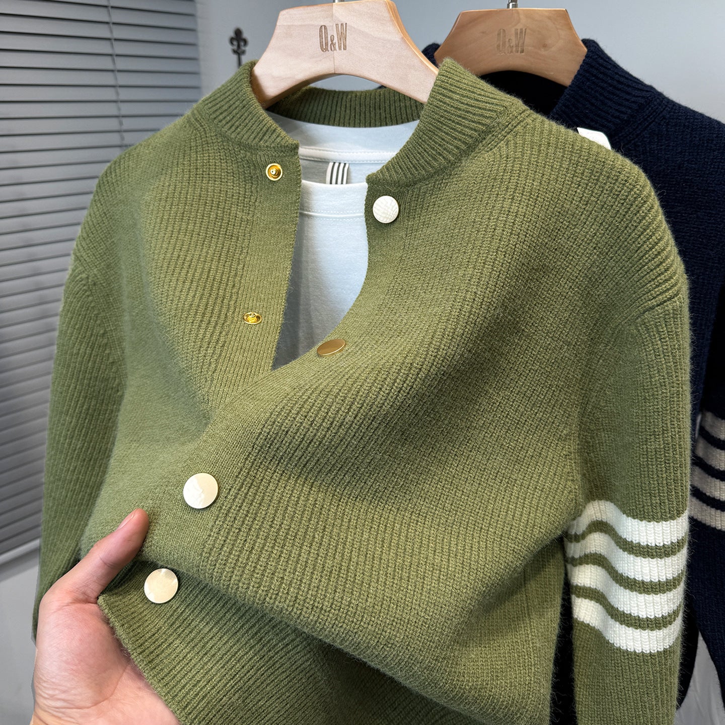 Korean Flex Varsity Knit Jacket