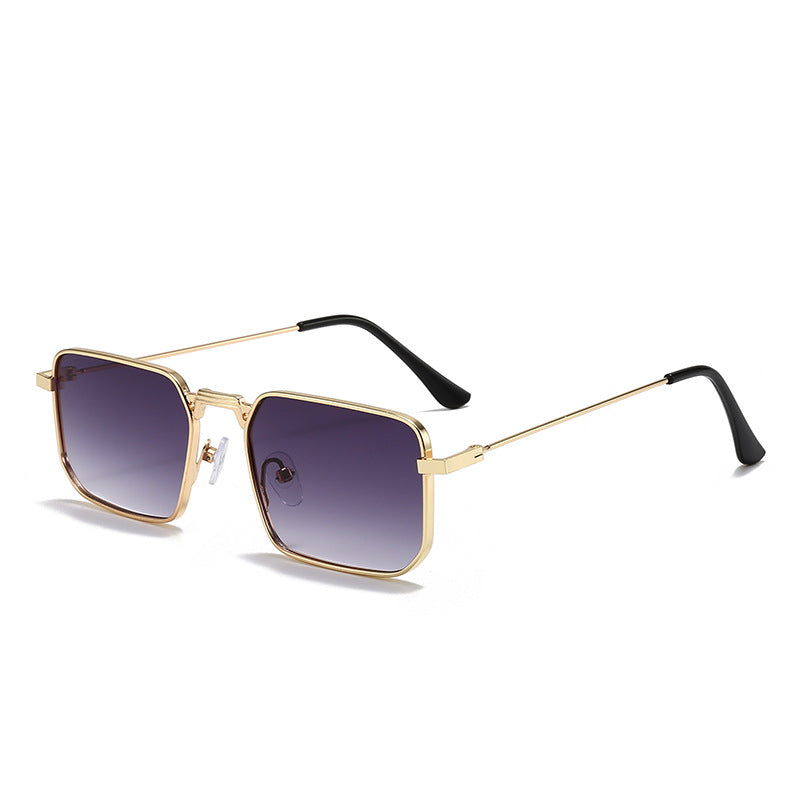 Square frame fashion metal sunglasses