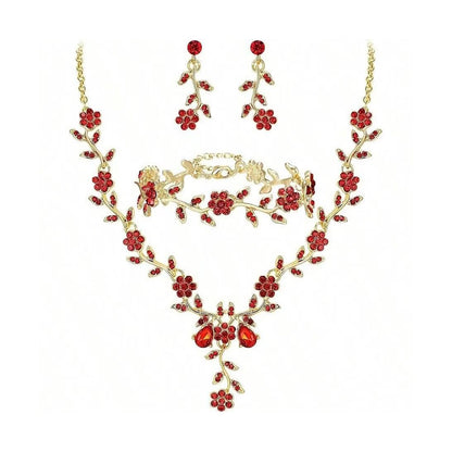 Elegant Floral Necklace & Earrings Edition