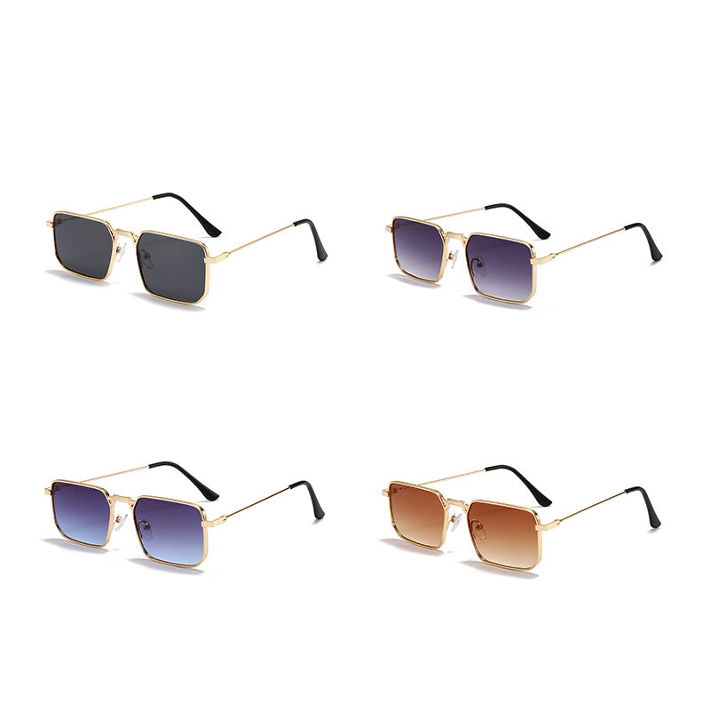 Square frame fashion metal sunglasses