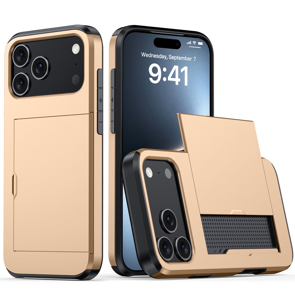 2-in-1 Anti-Drop Wallet Case for iPhone 17 / iPhone 16 / iPhone 15 Pro