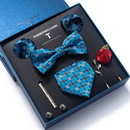 Spot tie set, bow tie, 8 piece set men's accessories
