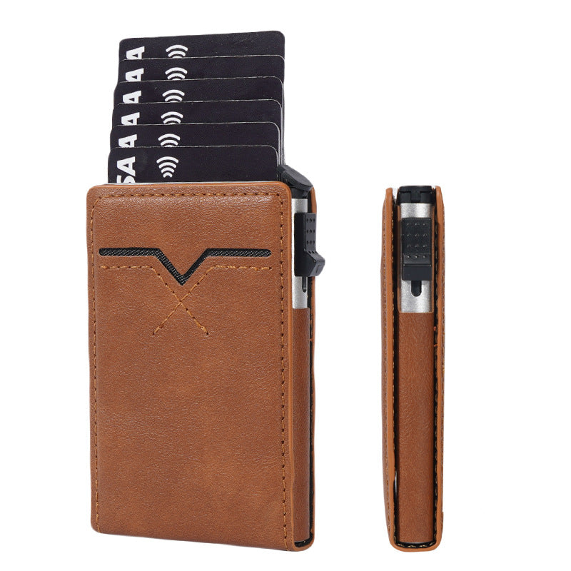 Magnetic Leather Wallet & Card Holder  RFID Secure
