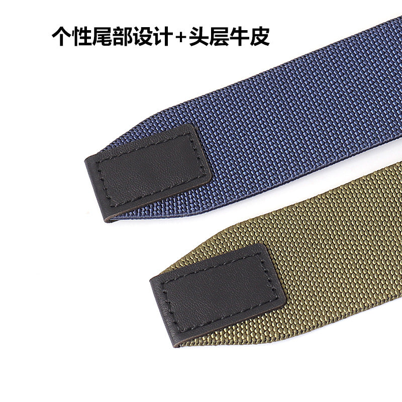 Aluminum Alloy Nylon Stretch Waistband Men's Belt