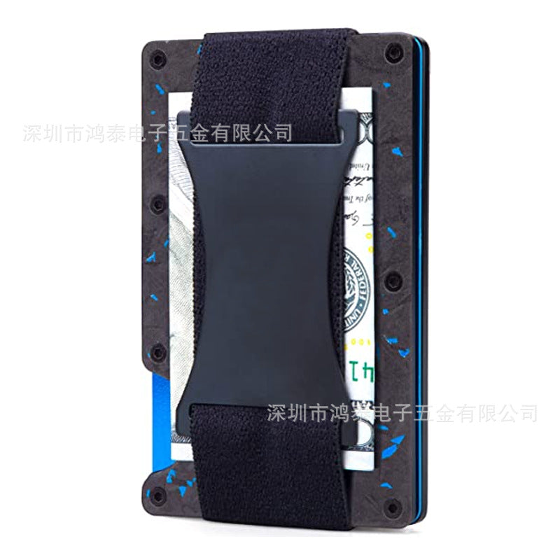 Carbon Fiber Metal Card Holder Wallet  RFID Anti-Theft