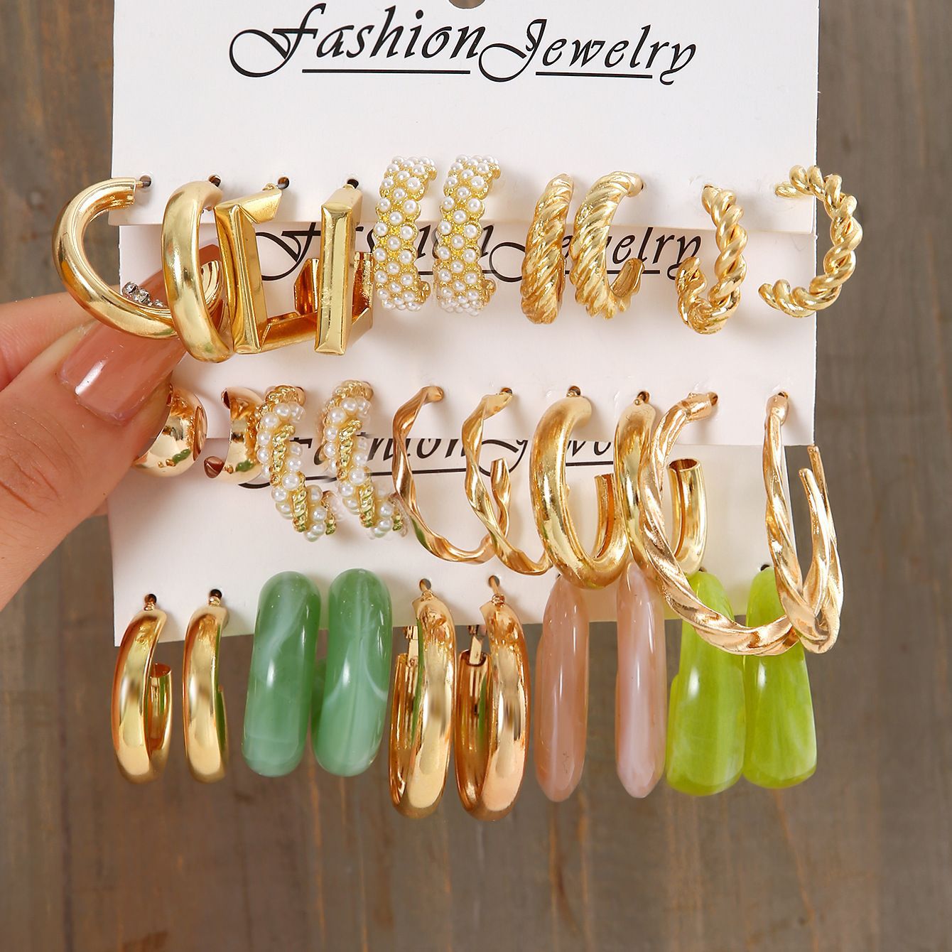 Cross-border New Twist Chain Earrings Women's Set