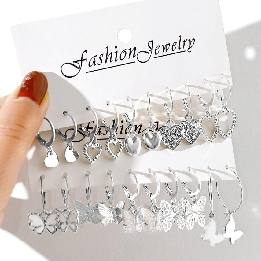 Cross-border New Twist Chain Earrings Women's Set