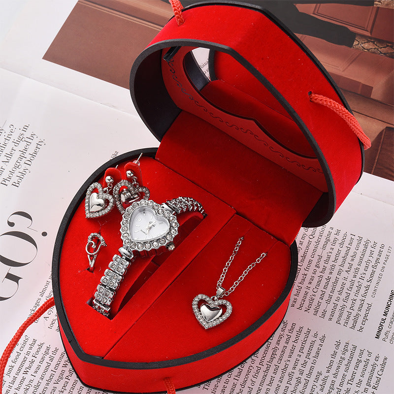 Double drainage diamond watch love gift box