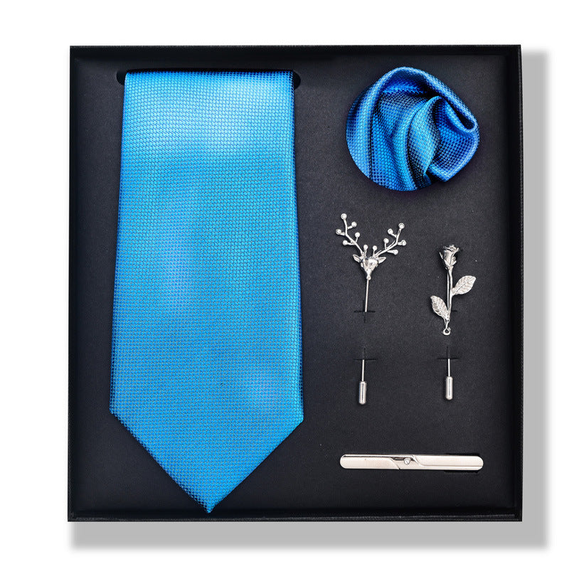 Cashew Nut Stripe Tie & Accessories Set
