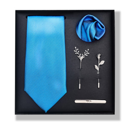 Cashew Nut Stripe Tie & Accessories Set
