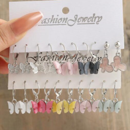 Cross-border New Twist Chain Earrings Women's Set