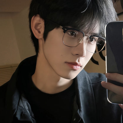 Flora Guard Anti-Blue Light Semi-Frame Glasses