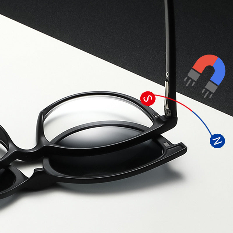 Polarized Magnetic Sunglasses & Myopia Frame Set for Men and Women