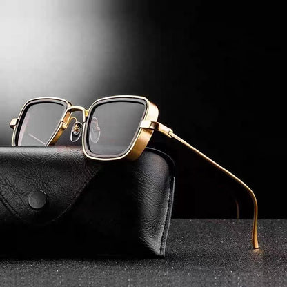 Retro Thick Rim Metal Trend Men's Sunglasses