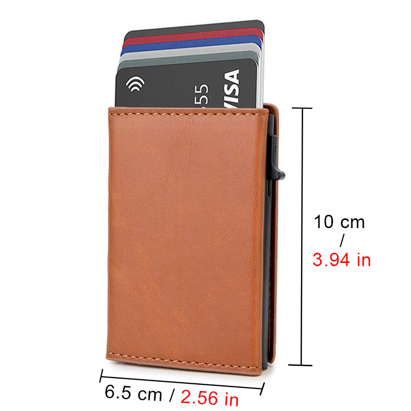 Anti-Theft Card Case with AirTag Holder for Men