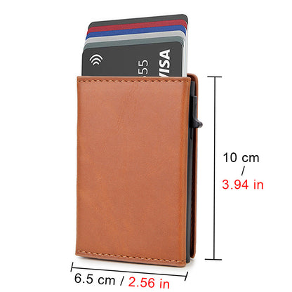 Anti-Theft Card Case with AirTag Holder for Men