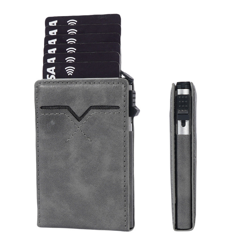 Magnetic Leather Wallet & Card Holder  RFID Secure