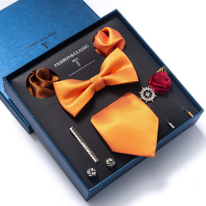 Spot tie set, bow tie, 8 piece set men's accessories