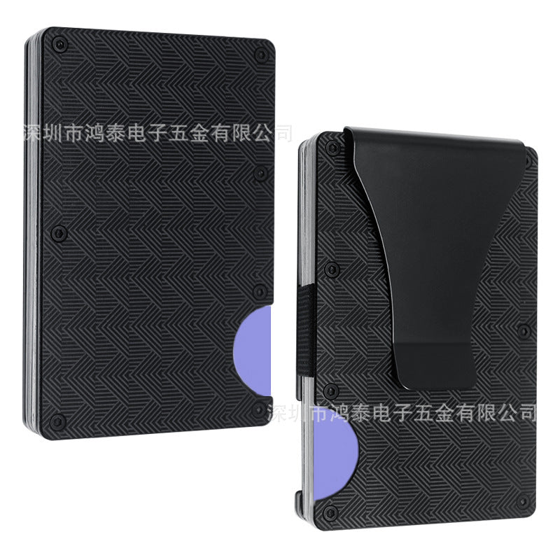 Carbon Fiber Metal Card Holder Wallet  RFID Anti-Theft