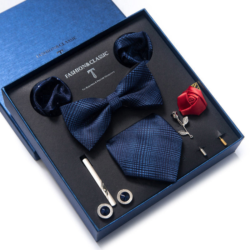 Spot tie set, bow tie, 8 piece set men's accessories