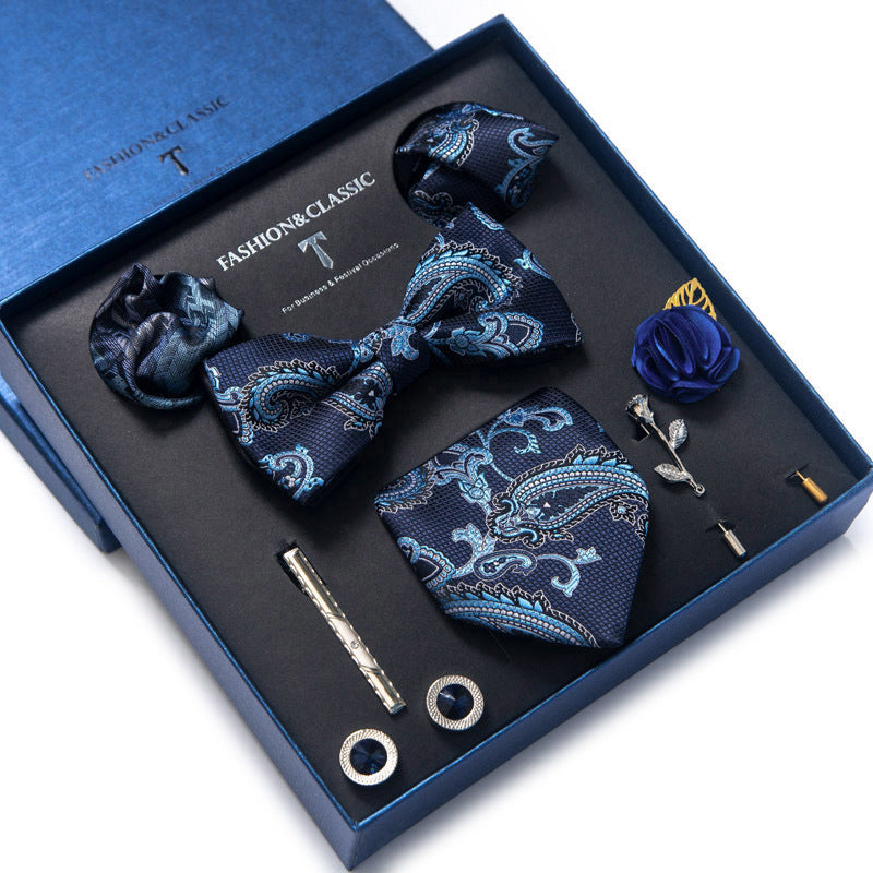 Spot tie set, bow tie, 8 piece set men's accessories