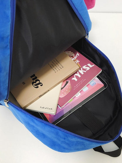 Stitch cute backpack, big children's school bag, cartoon backpack, middle and high school students, school bag, plush backpack