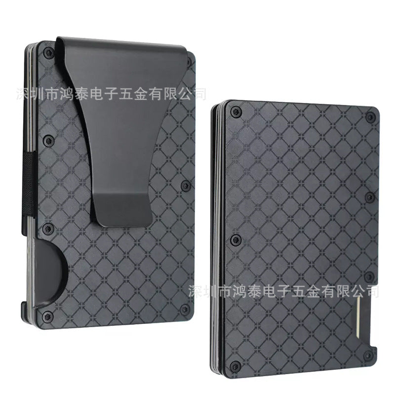 Carbon Fiber Metal Card Holder Wallet  RFID Anti-Theft