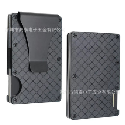 Carbon Fiber Metal Card Holder Wallet  RFID Anti-Theft